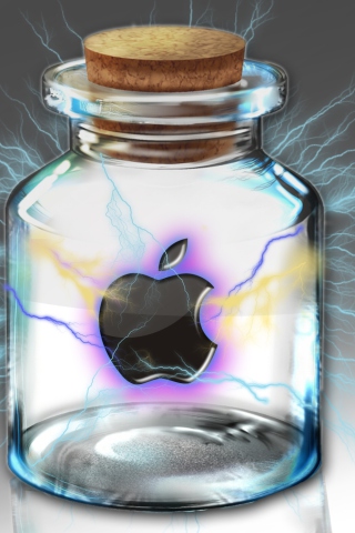 Das Apple In Bottle Wallpaper 320x480