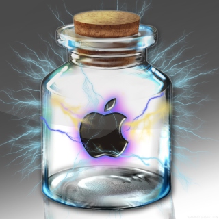 Apple In Bottle sfondi gratuiti per 2048x2048