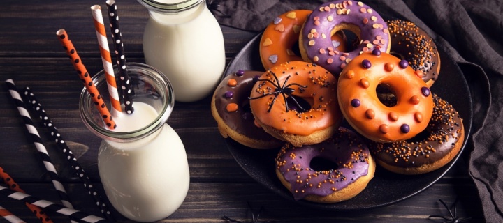 Das Halloween Donuts Wallpaper 720x320