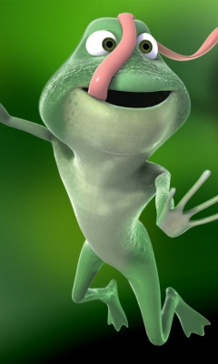 Das Funny Frog Wallpaper 240x400
