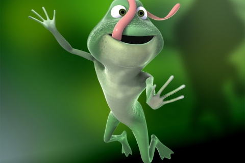 Fondo de pantalla Funny Frog 480x320