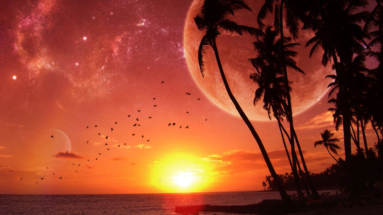 Sunset Time wallpaper 1280x720