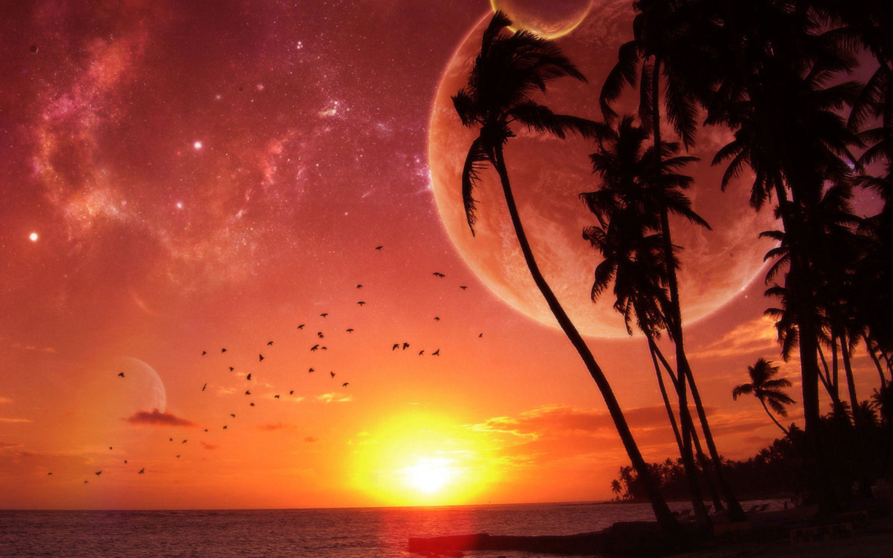 Sunset Time wallpaper 1280x800