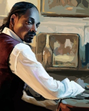 Das Snoop Dog Portrait Painting Wallpaper 176x220