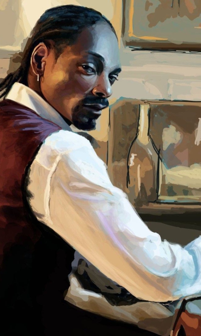 Snoop Dog Portrait Painting wallpaper 768x1280