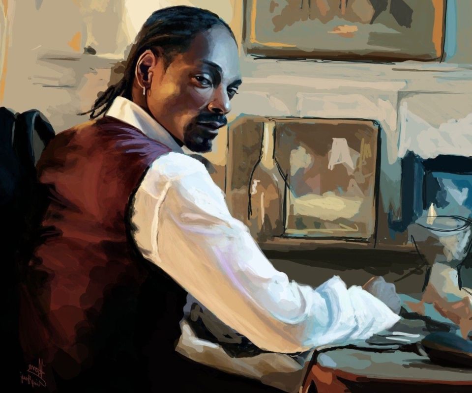 Fondo de pantalla Snoop Dog Portrait Painting 960x800