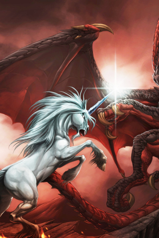 Unicorn And Dragon screenshot #1 320x480