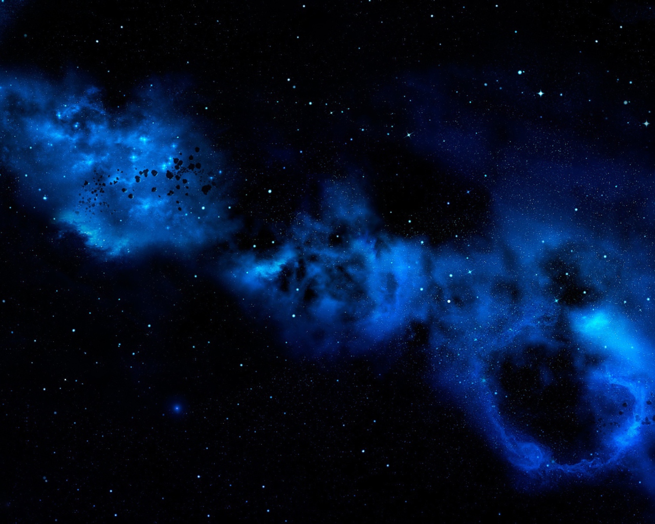 Blue Space Cloud wallpaper 1280x1024