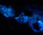 Blue Space Cloud wallpaper 176x144