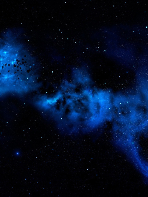 Sfondi Blue Space Cloud 480x640