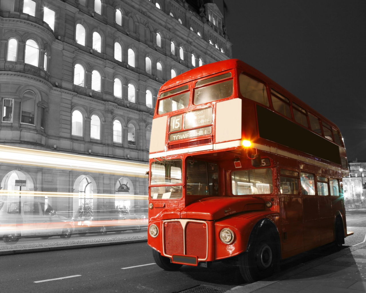 Das Red London Bus Wallpaper 1280x1024