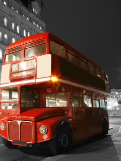 Обои Red London Bus 240x320