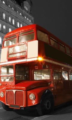 Red London Bus wallpaper 240x400