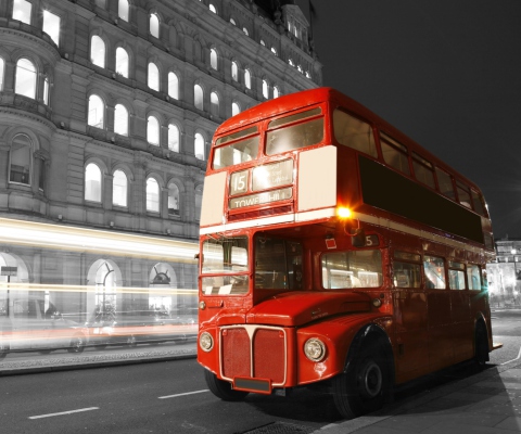 Red London Bus wallpaper 480x400