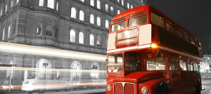 Das Red London Bus Wallpaper 720x320