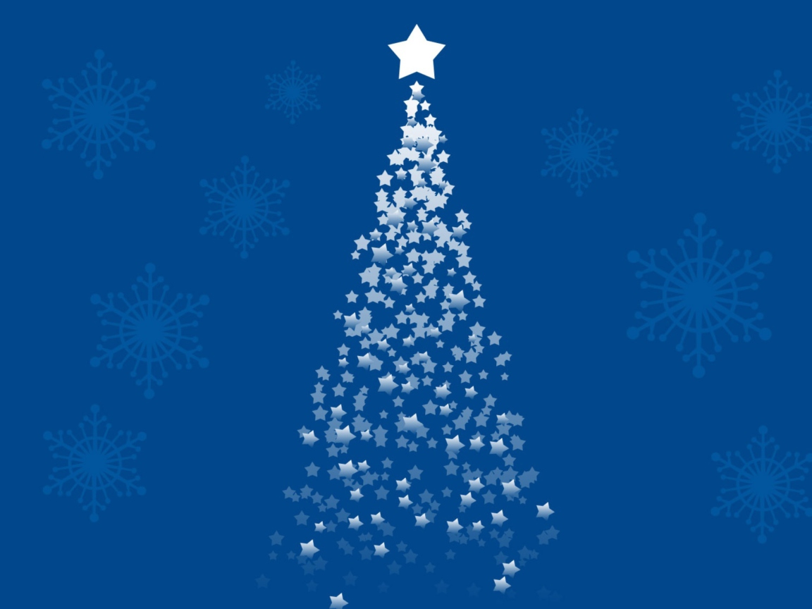 Обои Merry Christmas Blue 1152x864