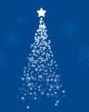Das Merry Christmas Blue Wallpaper 128x160