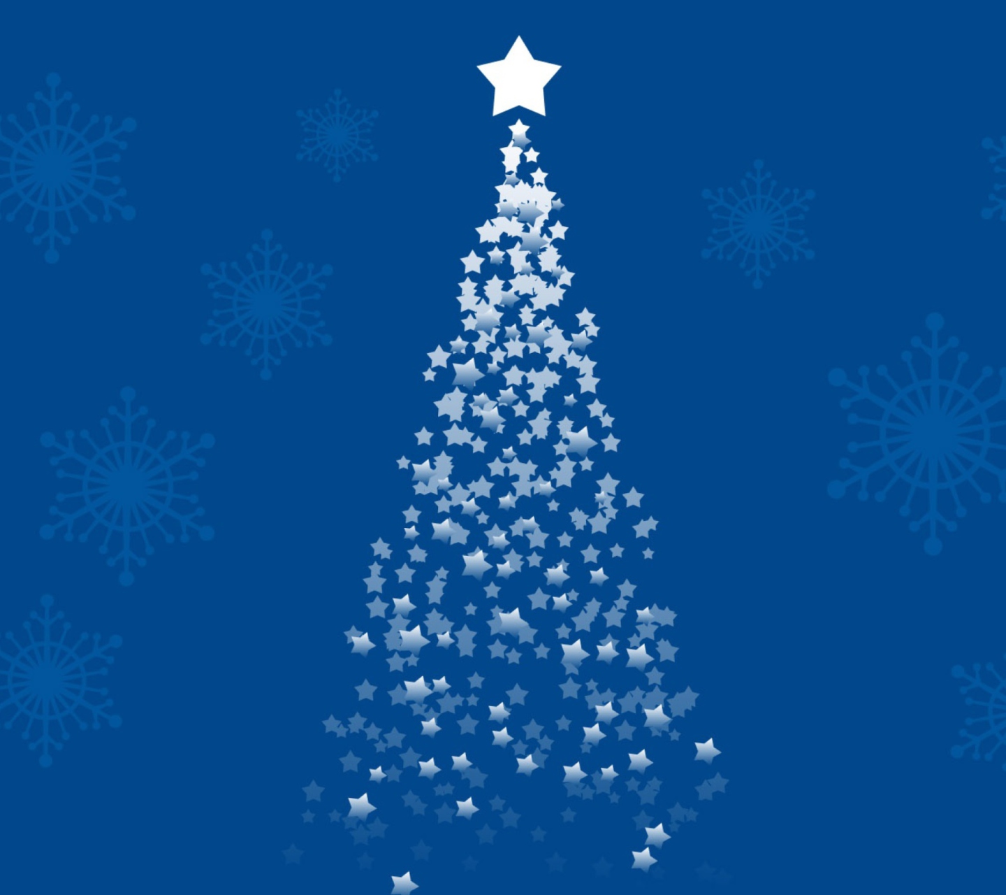 Das Merry Christmas Blue Wallpaper 1440x1280