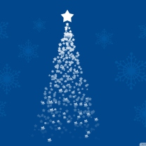 Fondo de pantalla Merry Christmas Blue 208x208
