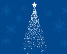 Merry Christmas Blue wallpaper 220x176