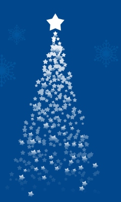 Fondo de pantalla Merry Christmas Blue 240x400