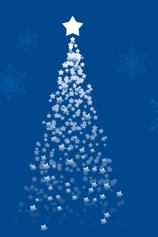 Sfondi Merry Christmas Blue 320x480