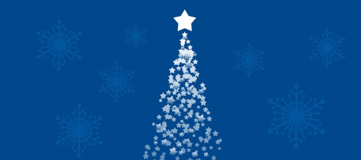 Fondo de pantalla Merry Christmas Blue 720x320