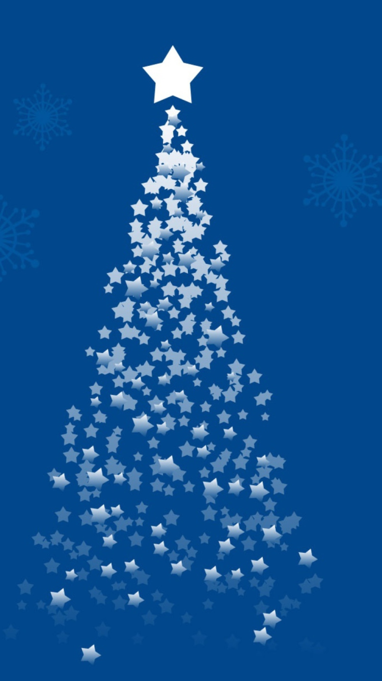 Fondo de pantalla Merry Christmas Blue 750x1334