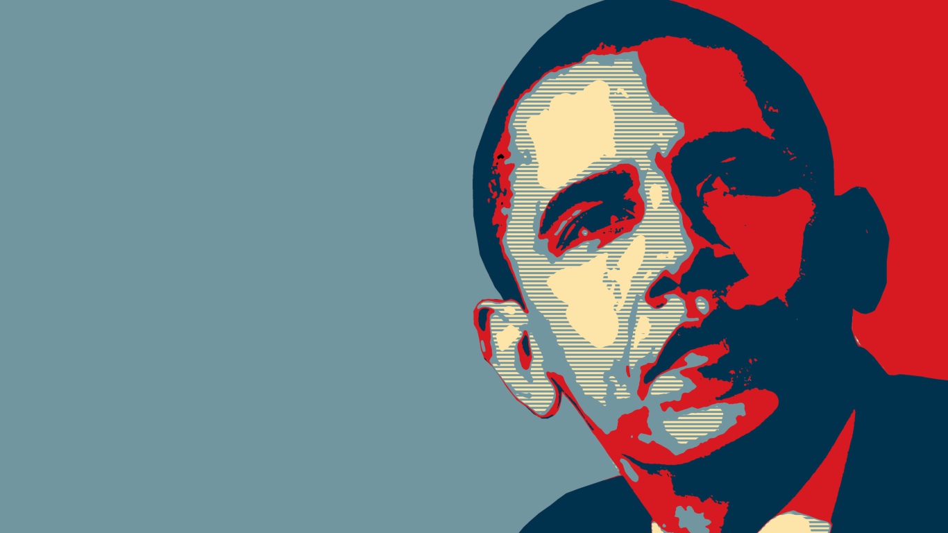 Screenshot №1 pro téma Barack Obama Art 1366x768