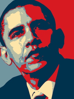 Screenshot №1 pro téma Barack Obama Art 240x320