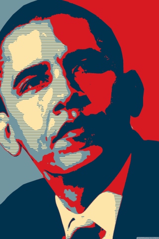 Das Barack Obama Art Wallpaper 320x480