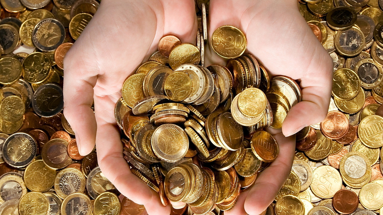 Fondo de pantalla Euro cent coins 1280x720
