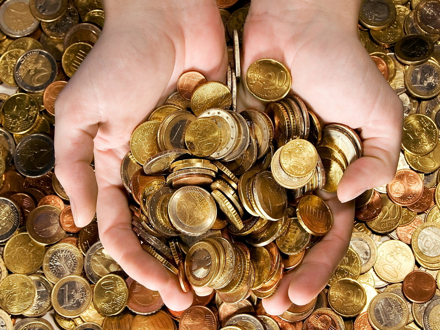 Fondo de pantalla Euro cent coins 1400x1050