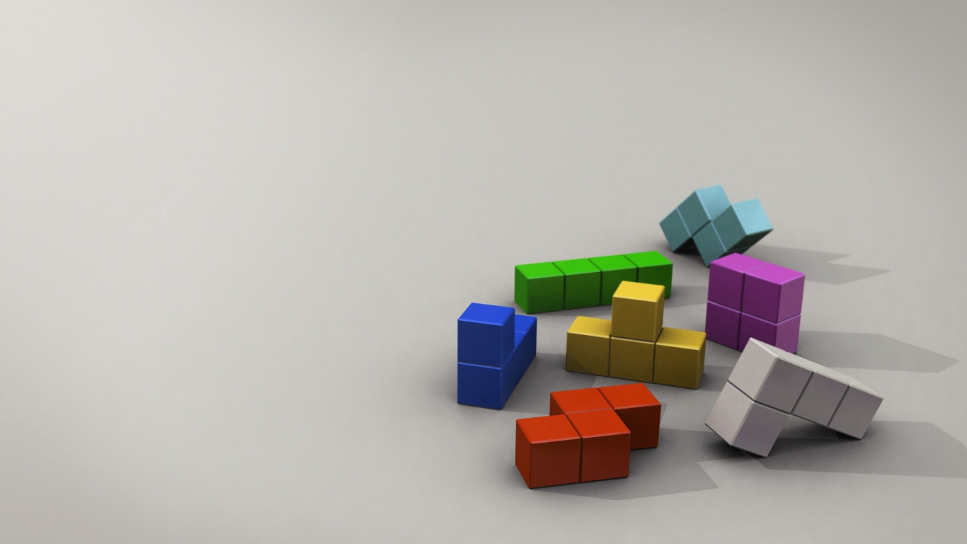 Das Tetris 3D Wallpaper 1366x768