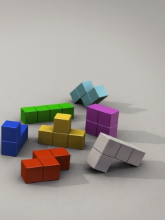 Fondo de pantalla Tetris 3D 240x320