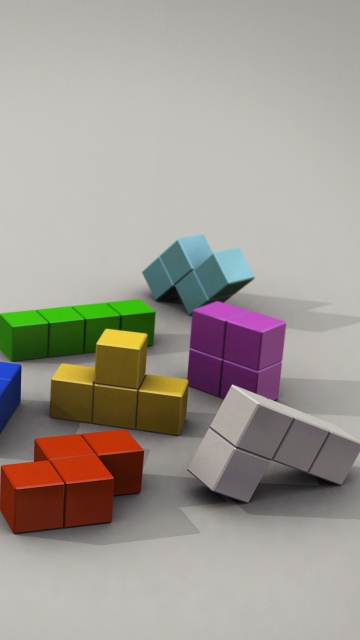 Fondo de pantalla Tetris 3D 360x640
