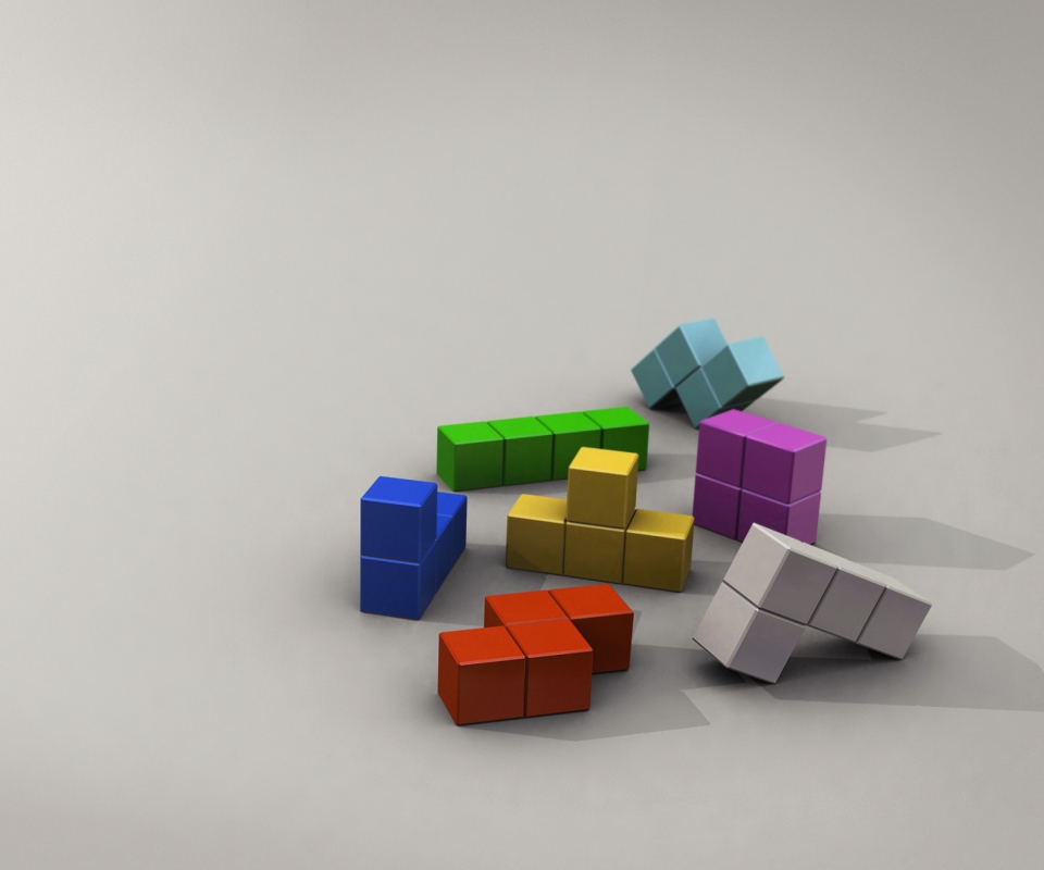 Fondo de pantalla Tetris 3D 960x800