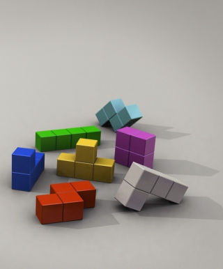 Kostenloses Tetris 3D Wallpaper für Nokia Asha 308