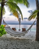 Das Hammock At Maldives Beach Wallpaper 128x160