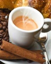Das Hot coffee and cinnamon Wallpaper 176x220