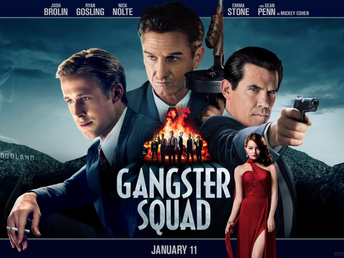 Sfondi Gangster Squad, Mobster Film 1152x864