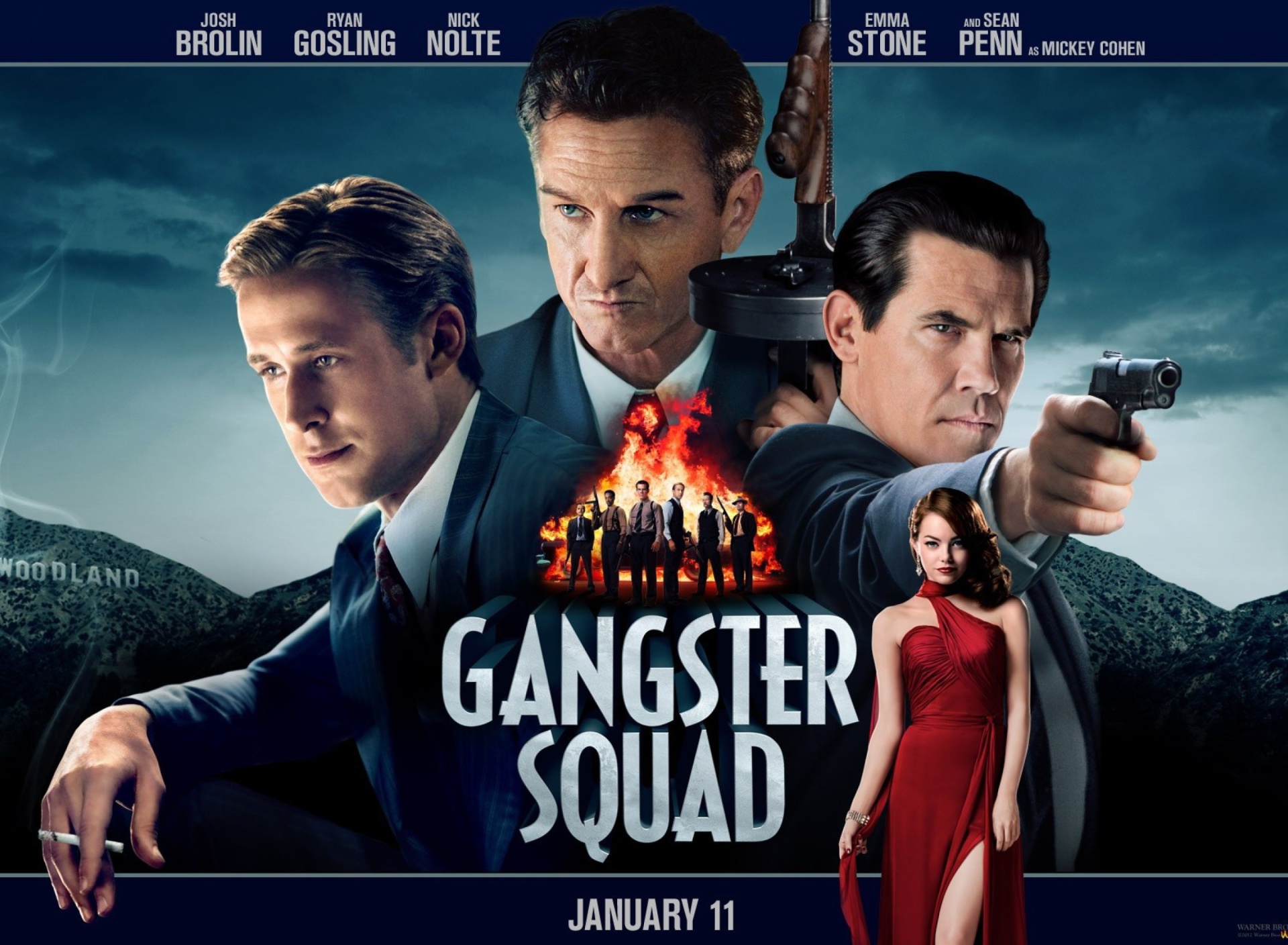 Das Gangster Squad, Mobster Film Wallpaper 1920x1408