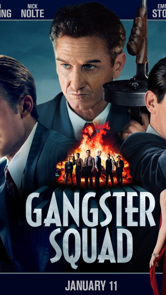 Sfondi Gangster Squad, Mobster Film 640x1136