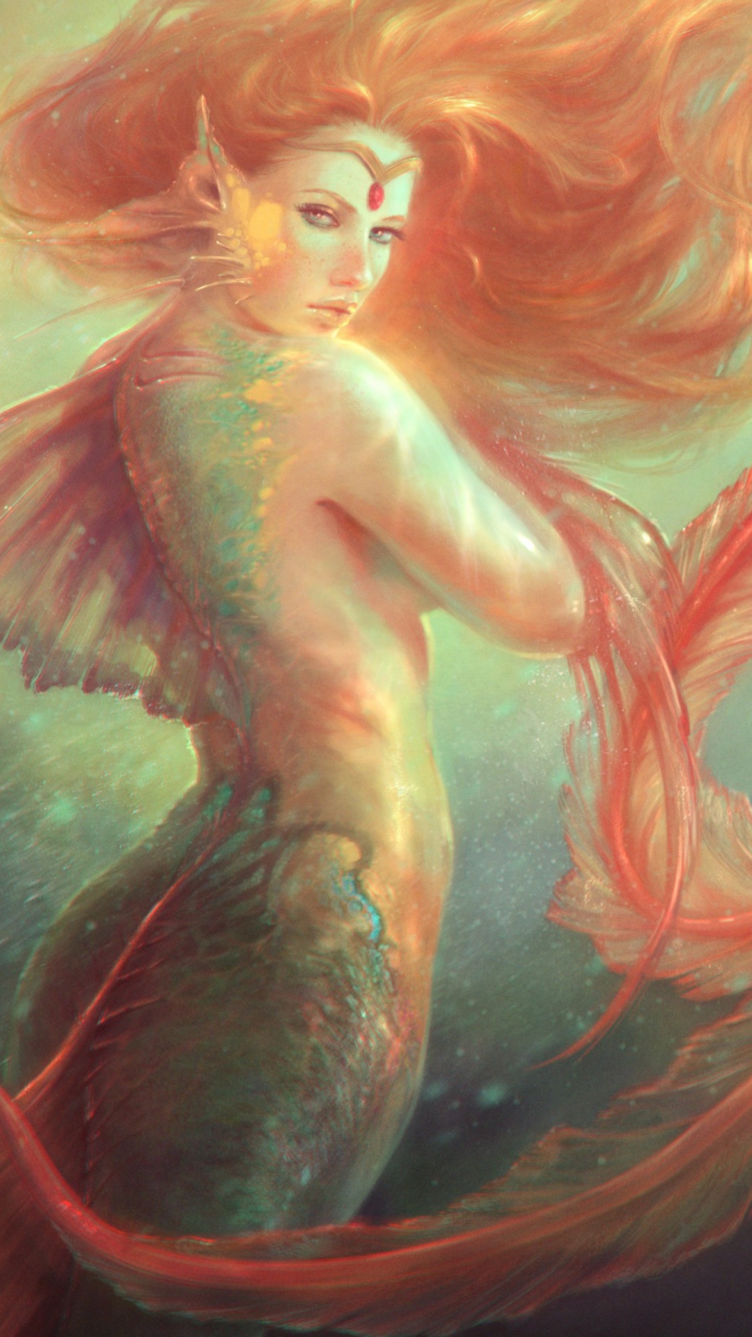 Fondo de pantalla Mermaid Painting 1080x1920