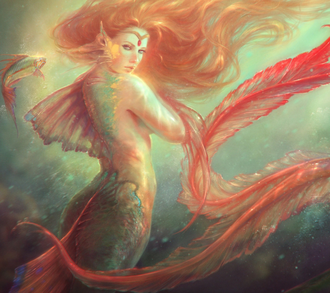 Screenshot №1 pro téma Mermaid Painting 1080x960