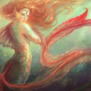 Fondo de pantalla Mermaid Painting 128x128