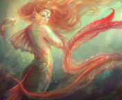 Screenshot №1 pro téma Mermaid Painting 176x144
