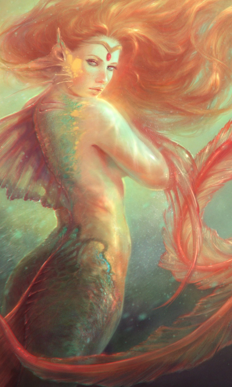 Mermaid Painting wallpaper 768x1280