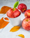 Das Autumn apples Wallpaper 128x160