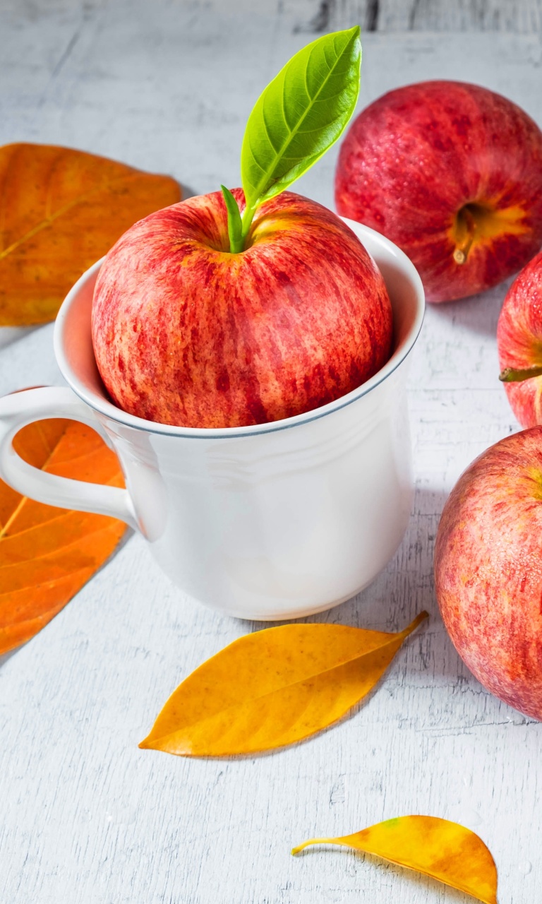 Das Autumn apples Wallpaper 768x1280